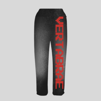 Vertabrae Black with Red Logo Sweatpant