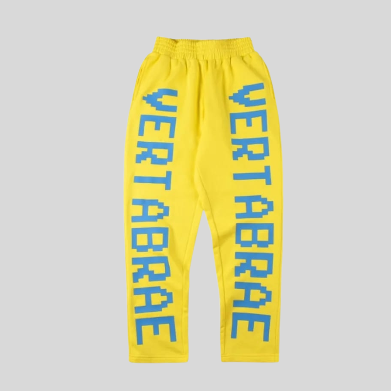 Vertabrae Double Logo Sweatpant Yellow Color
